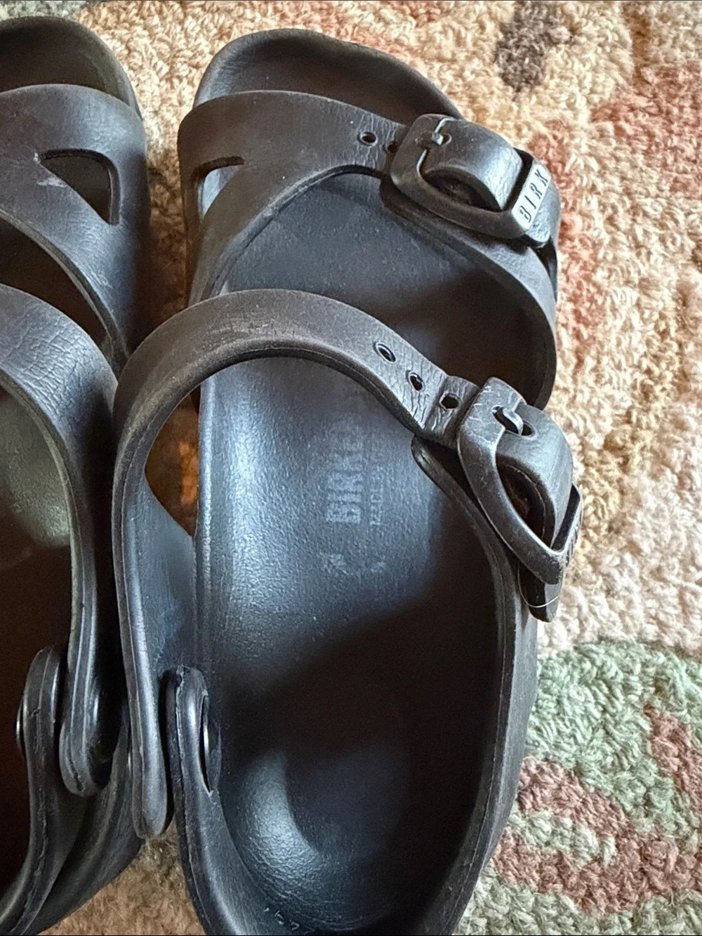 Birkenstock Kids Black Two-Buckle Back-Strap Sandals
